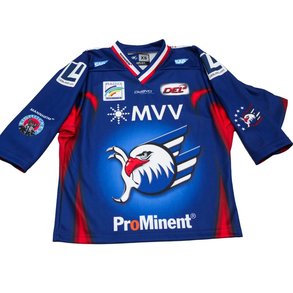 Adler Mannheim Eagles DEL Ice Hockey Jersey‎ XS Owayo Germany MVV ProMinent SAP
